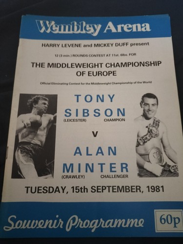 Vintage boxing programme - boxing,