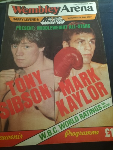 Vintage boxing programme - vintage,