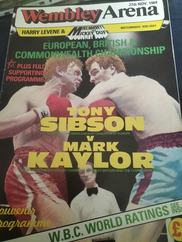 Vintage boxing programme - boxing,