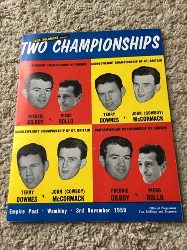 Vintage boxing programme - boxing,