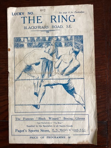 Original boxing programme the - original,