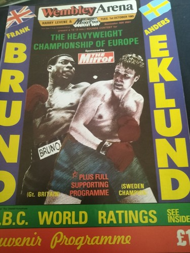 Vintage boxing programme - vintage,