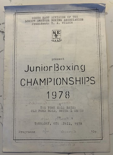 1978 program junior boxing - program,