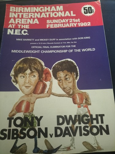 Vintage boxing programme - boxing,