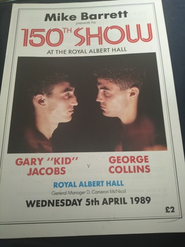 Vintage boxing programme - boxing, gary