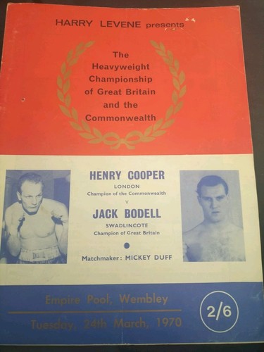 Vintage boxing programme - programme, henry