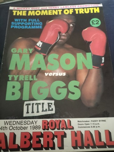 Vintage boxing programme gary - vintage,