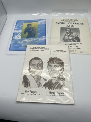Joe frazier program - frazier, boxing