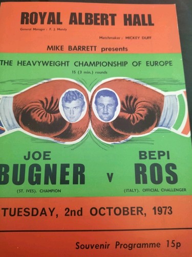 Vintage boxing programme - vintage,