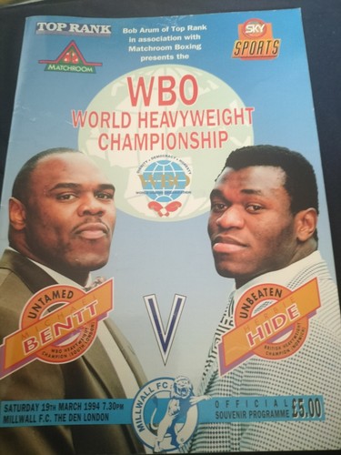 Vintage boxing programme - vintage,