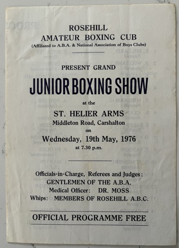 1976 program junior boxing - program,