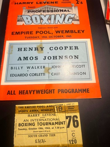 Boxing programme ticket - boxing, &