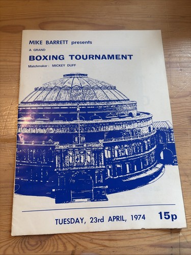 1974 boxing programme sollas - 1974,