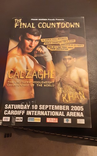 Boxing programme calzaghe - programme, v