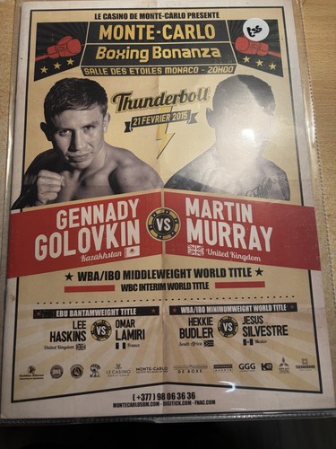 Boxing program featuring - program,