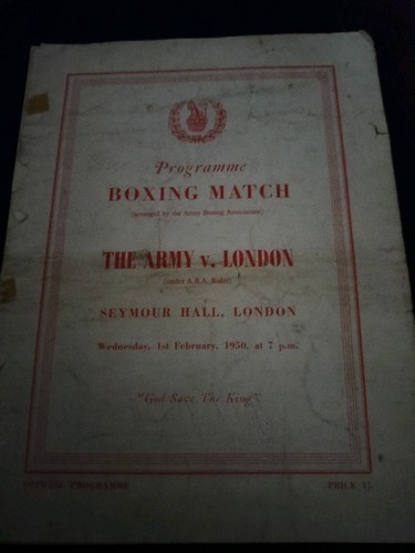 Vintage boxing programme the - programme,