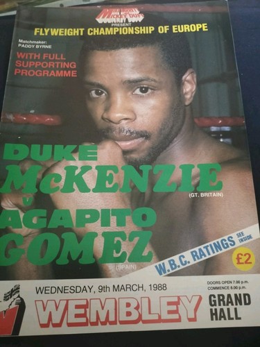 Vintage boxing programme duke - vintage,