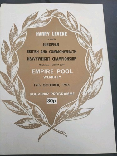 Vintage boxing programme - vintage,