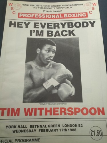 Vintage boxing programme tim - vintage,