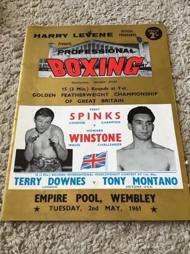 Lovely rare boxing programme - lovely,